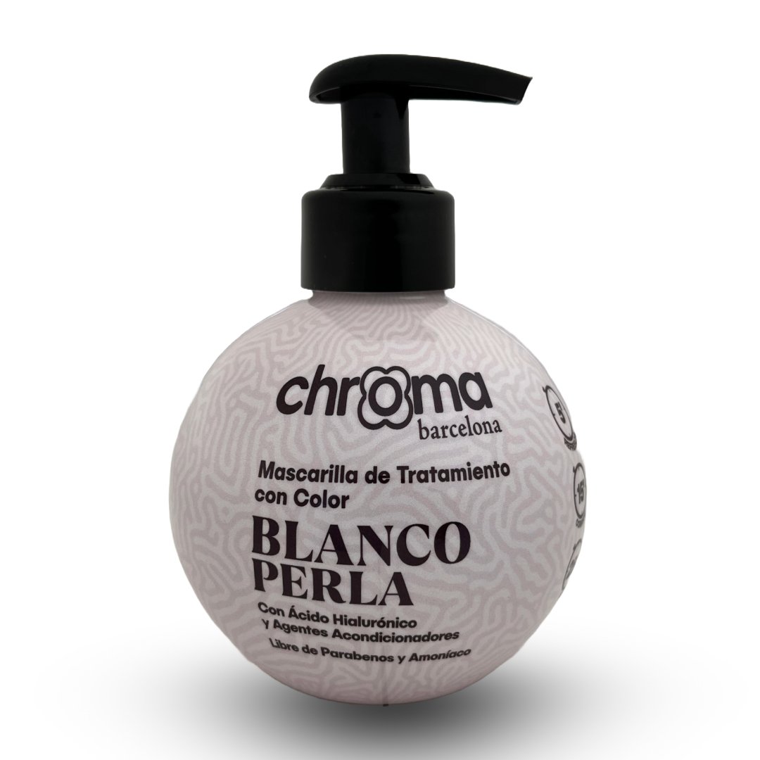 Envase esférico de Chroma Barcelona color Blanco Perla